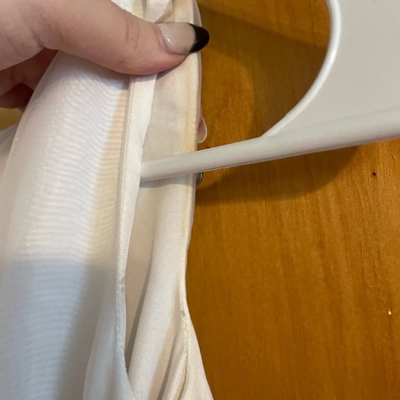 teal and white children’s flower girl dress - Picture 4 of 7